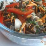 Маринованные шампиньоны с овощами	и тмином