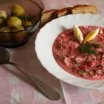 Холодный литовский борщ