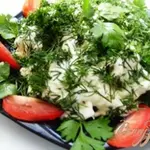 Простой рыбный салат