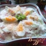Салат «Слоеный с креветками»