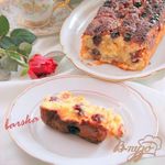 Кококсово-лимонный кекс с коньячной вишней