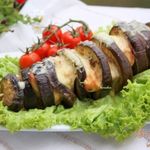Баклажаново-куриный шашлык