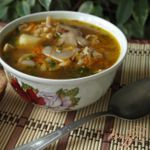 Суп с вешенками и перловой крупой