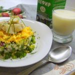 Рыбная белая окрошка. Летний суп.