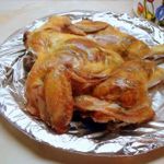 Курочка фаршированная грибами и сыром.
