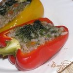 Фаршированные перцы с рисом и шпинатом