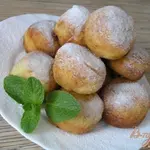 Творожные пончики с лимоном