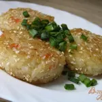 Рисовые котлеты  в кунжутной панировке (постные)