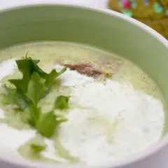 фото рецепта Суп-пюре из брокколи и зеленой фасоли