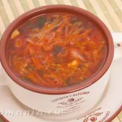 фото рецепта Борщ с молодой капустой