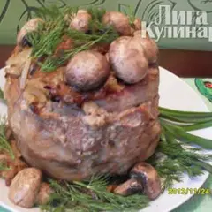 фото рецепта Запеченные свиные ребрышки Грибной пенек