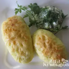 фото рецепта Картофельные зразы, фаршированные овощами