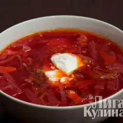 фото рецепта Борщ с фасолью
