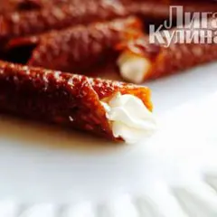 фото рецепта Английские хрустящие трубочки или Brandy Snaps