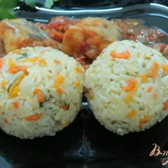 фото рецепта Рисовый гарнир с овощами