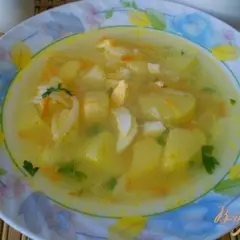 фото рецепта Суп с вареными яйцами