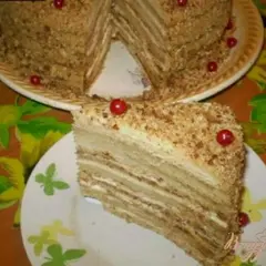 фото рецепта Медовик с манным кремом