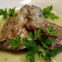 фото рецепта Утиная печень в сметане