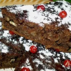 фото рецепта Манник постный с яблоком и грецкими орехами