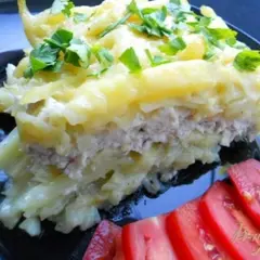 фото рецепта Запеканка из сырого картофеля и куриного фарша