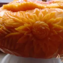 фото рецепта Резной горшочек из тыквы для запекания
