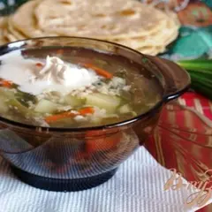 фото рецепта Лёгкий суп с яйцом