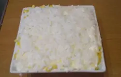 Повторить оставшиеся слои. Самый нижний слой сделать из риса.