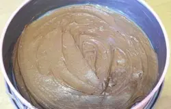 Выложить темное тесто в форму
