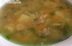 Гороховый суп на свиных ребрышках готов! Приятного аппетита!