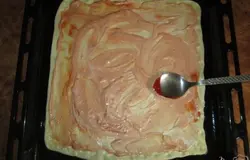 Смазать по всей поверхности кетчупом и майонезом.