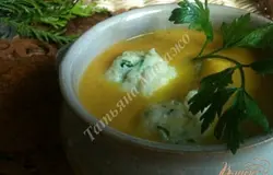 Готово! Суп разлить по тарелкам и разложить клецки.Приятного аппетита !
