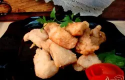 Готово! Ни сока лимона, ни соды мы не ощущаем. Прекрасно жареное мясо по вкусу очень напоминающее свинину.