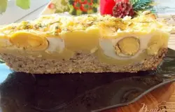 Готово! Даем запеканке остыть и нарезаем.