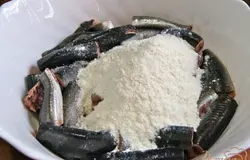 слегка подсолила , присыпала мукой.