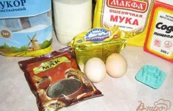 Продукты которые нам понадобятся для приготовления печенья.