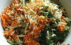 Выдавить чеснок,натереть сыр,добавить укроп,муку,соль и перец по вкусу.Перемешать.