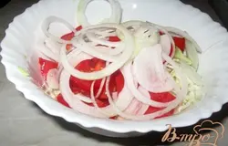 Лук кольцами.