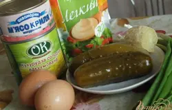 Продукты которые понадобятся для приготовления салата.