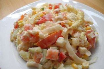 фото рецепта Салат из китайской капусты с крабами
