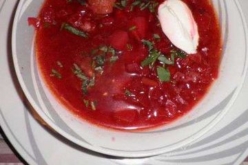 фото рецепта Борщ на куриных потрошках