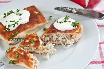 фото рецепта Блинчики с курицей