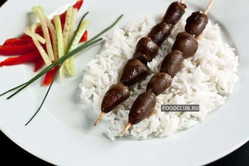 фото рецепта Шашлычки из куриных сердечек