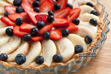 фото рецепта Торт с заварным кремом и фруктами
