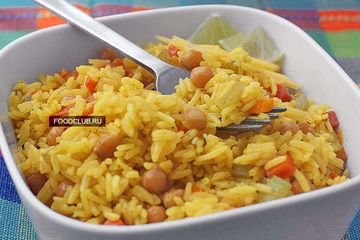 фото рецепта Постный рис с овощами и нутом