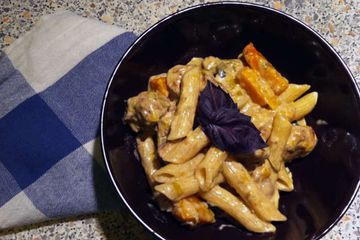 фото рецепта Пенне с тыквой и курицей