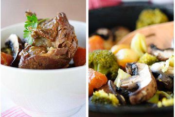 фото рецепта Баранина, тушенная с овощами и грибами