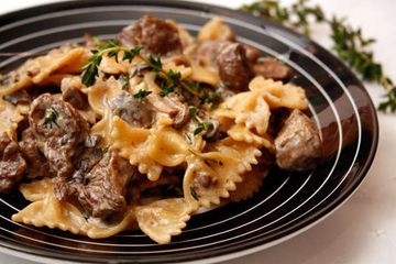 фото рецепта Паста с индейкой и грибами