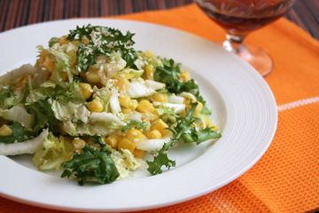 фото рецепта Салат с кукурузой и кунжутом