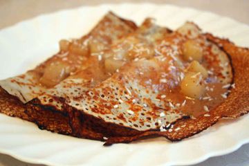 фото рецепта Рисовые блинчики с грушевым соусом