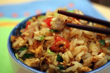 фото рецепта Жареный рис со свининой